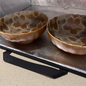 Vintage Japanese ceramic Kafuh bowls.